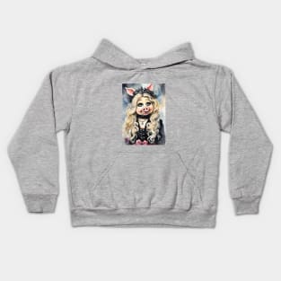 Miss Piggy Goth version Kids Hoodie